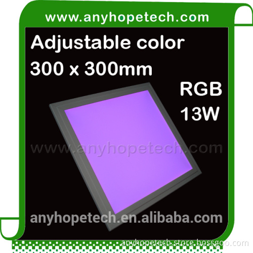 CE ROHS changeable color 13w ultrathin led panel light